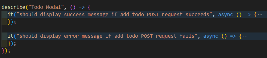 Descriptive test names example